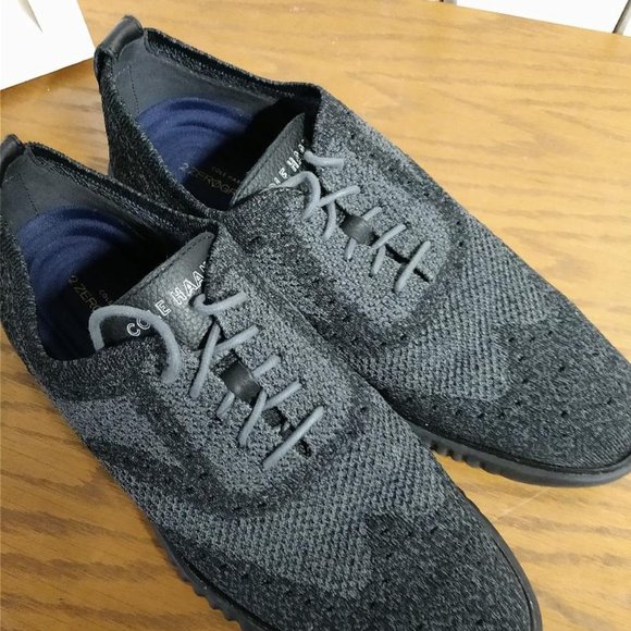 Mens Cole Haan, 2.ZEROGRAND, grey/black wing tip shoes-size 10M main image 9